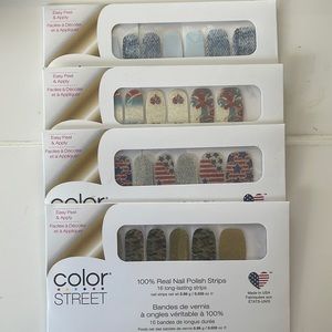 Color Street Patriotic Pack - 4 band new sets